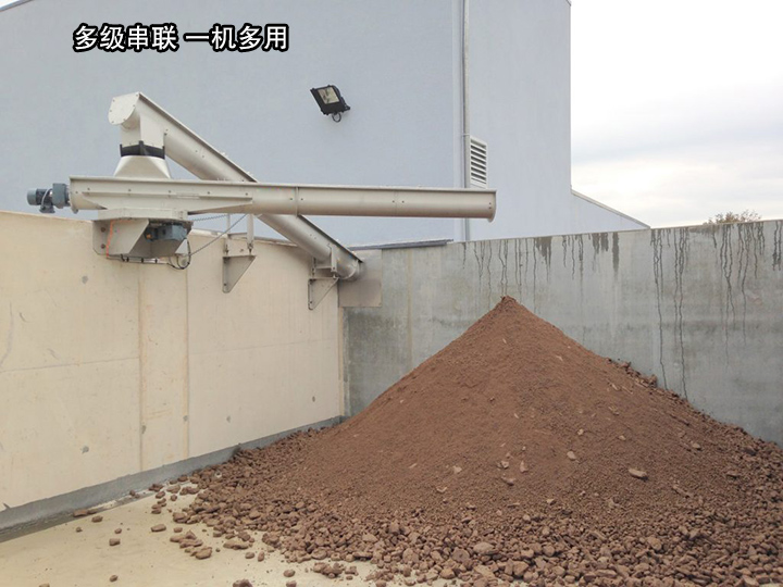 污泥輸送可多級串聯式安裝，超長間隔輸送物料